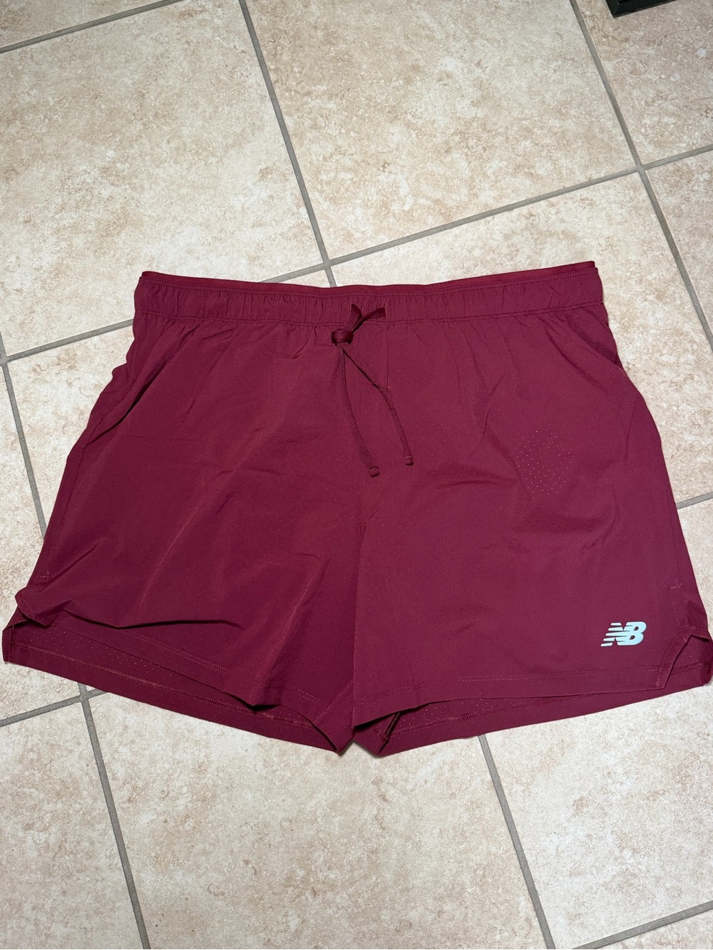 New Balance Men's Maroon Performance Running Shorts